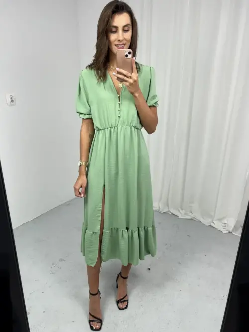 Zielona sukienka midi