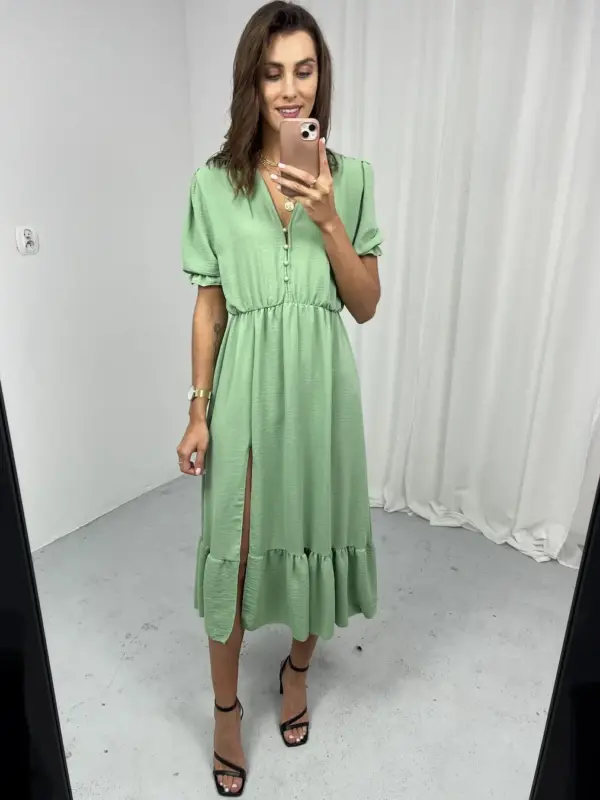 Zielona sukienka midi2