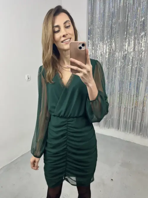 Zielona sukienka z siateczki