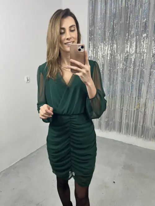 Zielona sukienka z siateczki